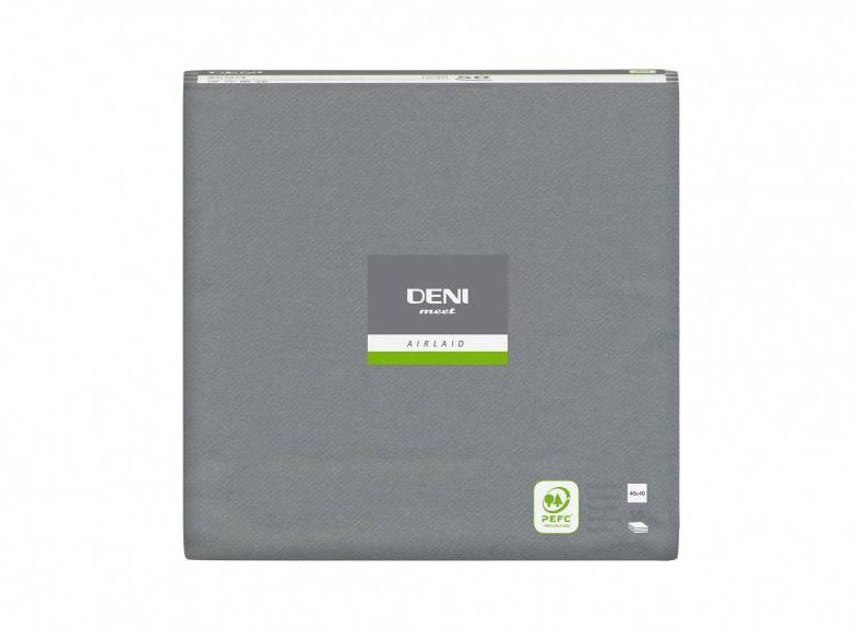 Servietten Airlaid, 1/4-Falz, 40x40cm, grau