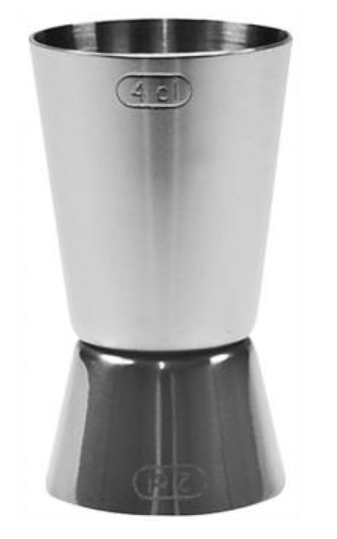 Barmass Doppelmassbecher 2cl/4cl, H7cm
