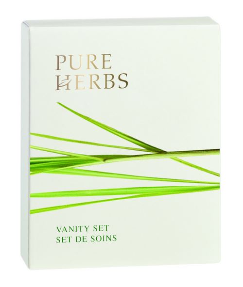 Vanity Set, in rechteckiger Kartonage, Wattestäbchen+Abschminkpads, PURE HERBS