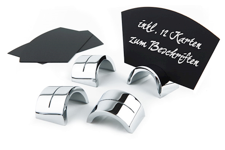 Kartenhalter-Set 18-teilig, 6 Halter, 12 Karten