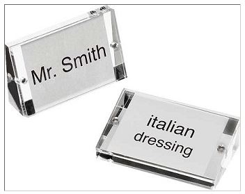 Kartenhalter Acryl mit Magnet, 9x3x5.5cm 