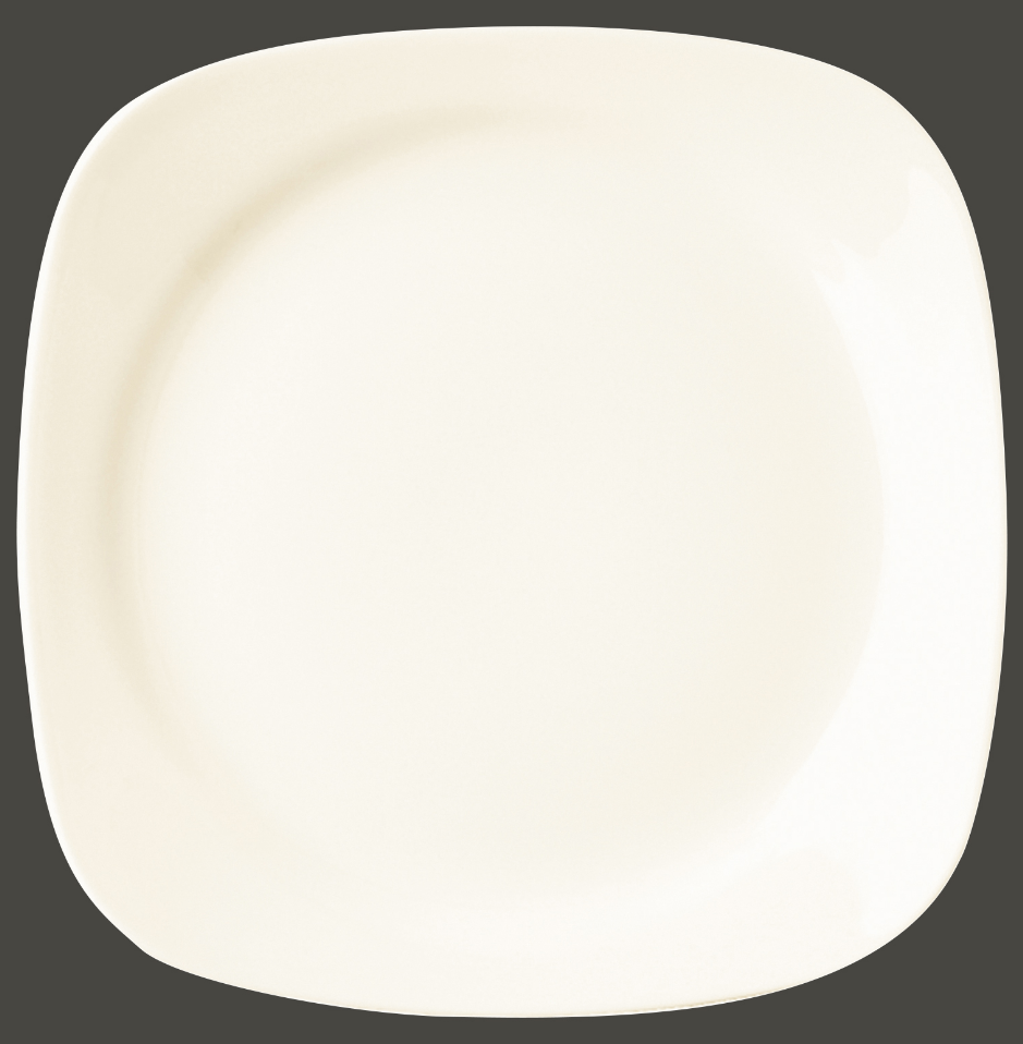 Teller flach quadratisch, 27x27cm stapelbar Porzellan Ska RAK