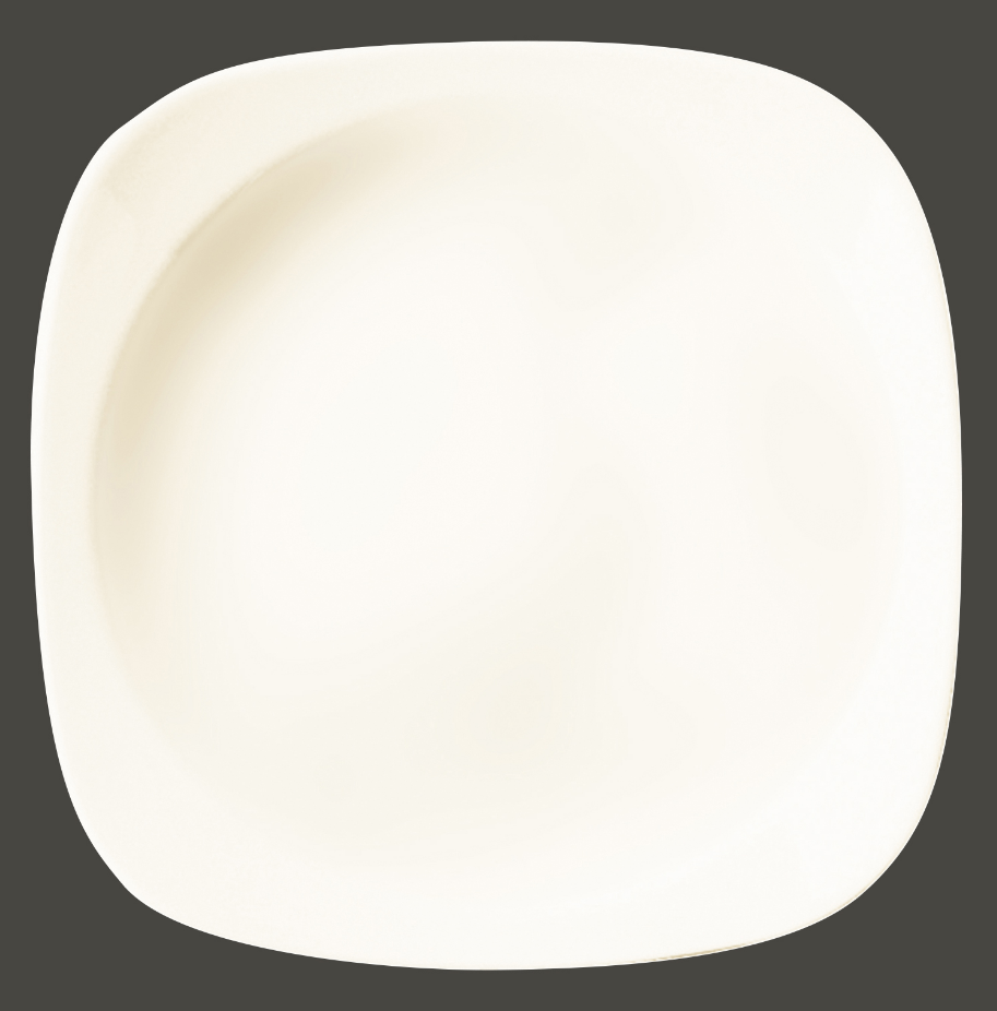 Teller tief quadratisch, 27x27cm stapelbar Porzellan Ska RAK