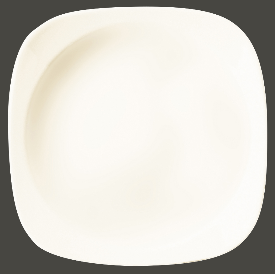 Teller tief quadratisch, 21x21cm, H3.8cm stapelbar Porzellan Ska RAK