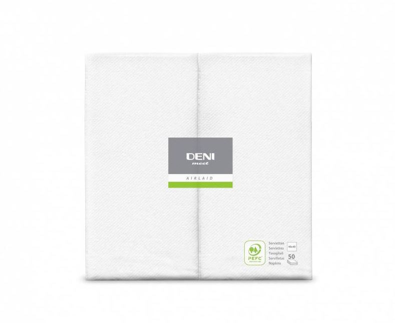 Servietten Airlaid, 1/8-Falz, 40x40cm, weiss