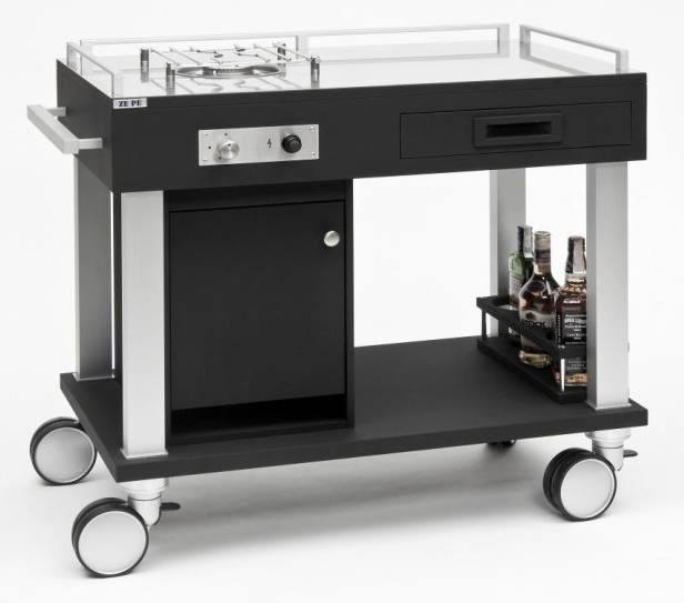 Flambierwagen Tactus, schwarz