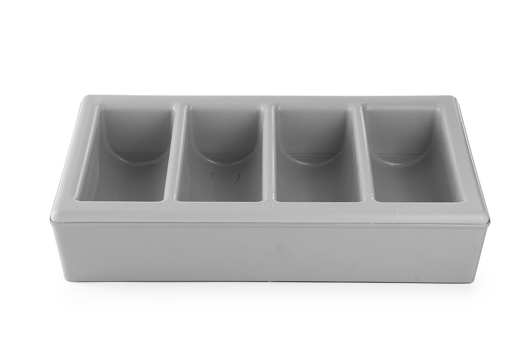 Besteckbehälter mit Unterbau 4 Fächer, GN 1/1 !NSV!, HENDI