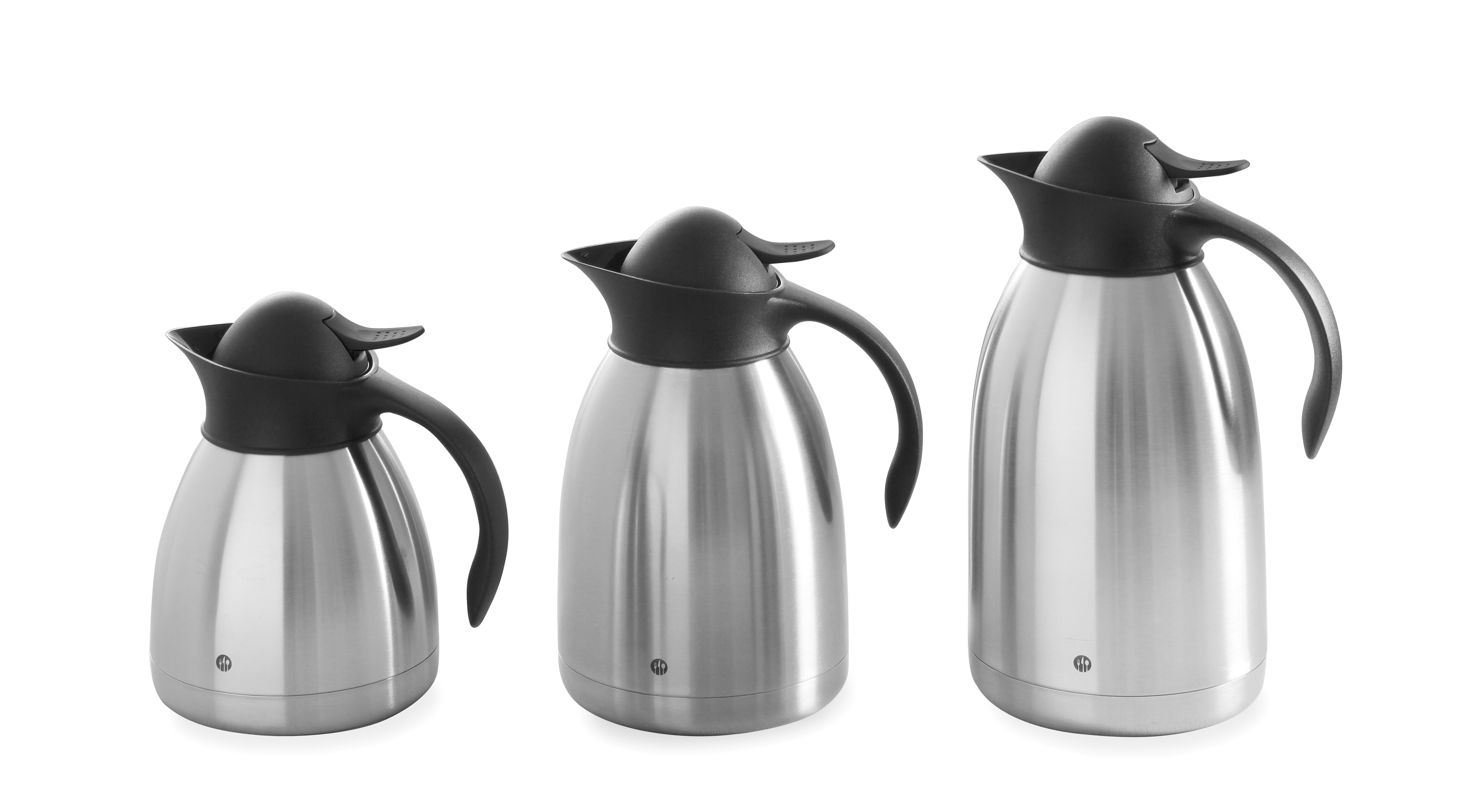 Thermoskanne 1lt, CNS 18/10, mit Kunststoffkopf und Druckverschluss, HENDI