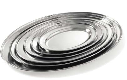 Fleischplatte 500x350mm, oval, Edelstahl