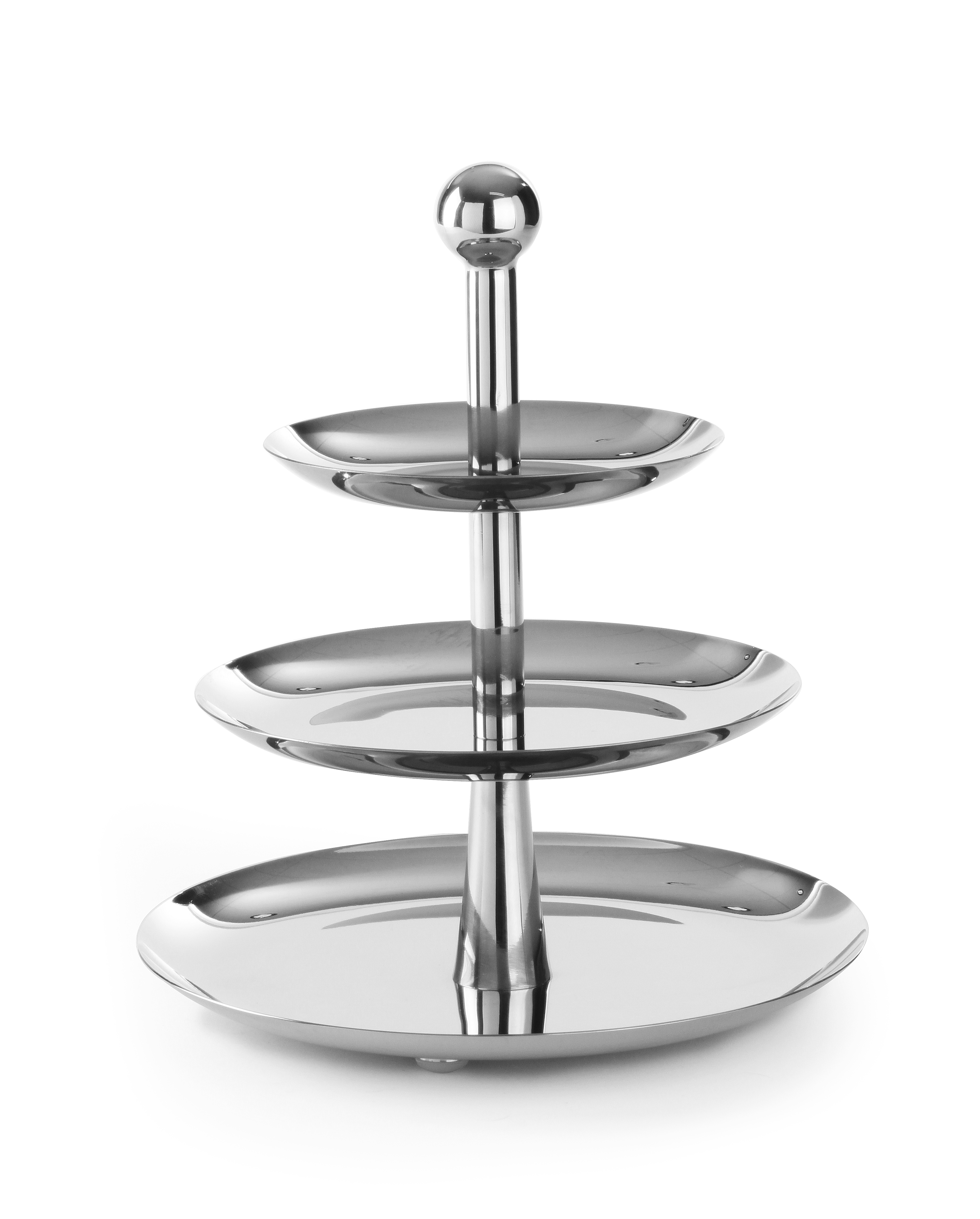 Etagere, 3-Schalen, Edelstahl