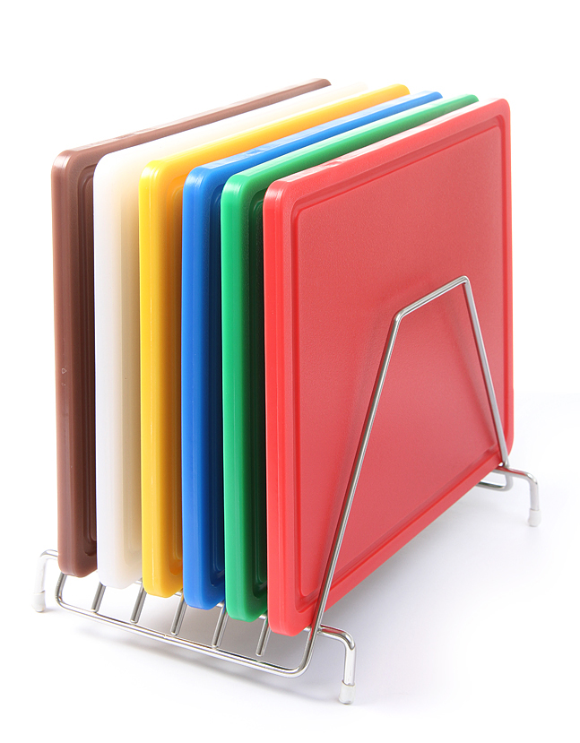 Schneidbretthalter, verchromt, für 6 Schneidbretter, HENDI