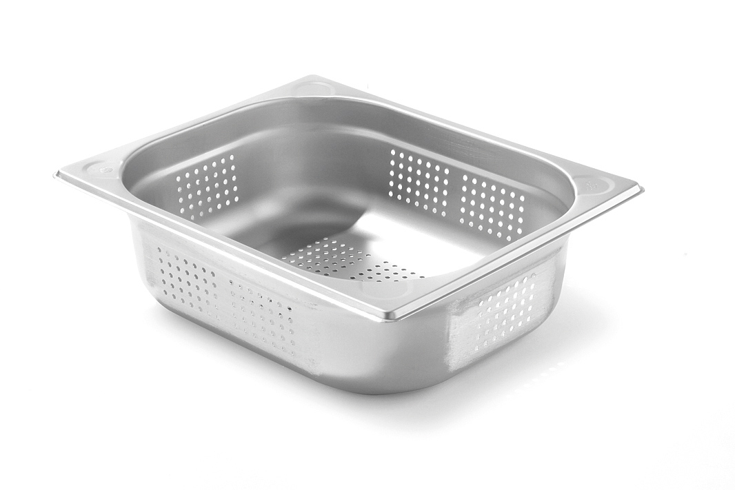 CNS Behälter, Kitchen Line, perforiert, GN 1/2, H65mm