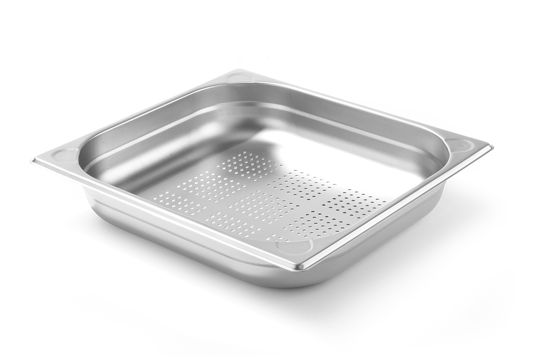 CNS Behälter, Kitchen Line, perforiert, GN 2/3, H65mm