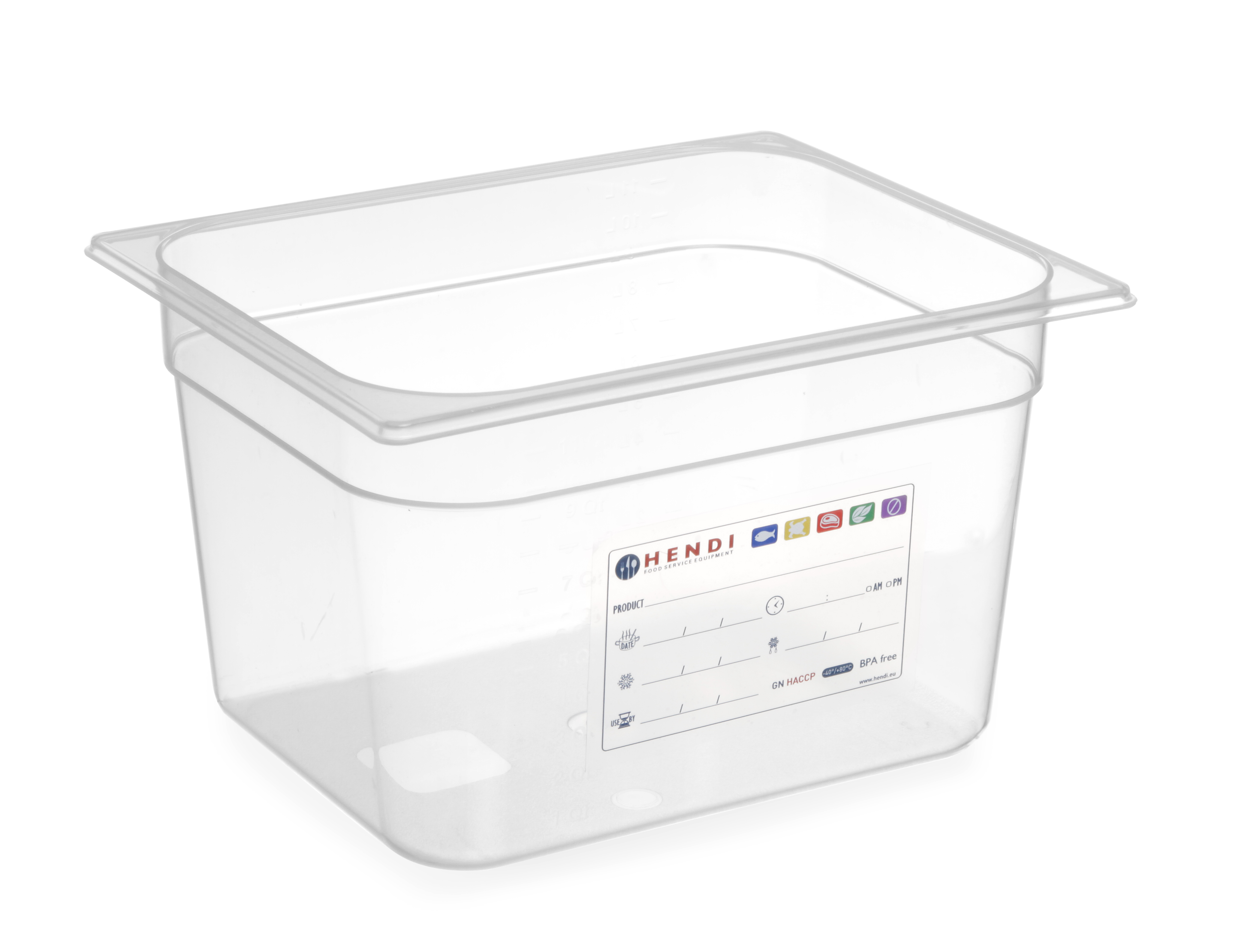 GN Behälter, GN 1/2, H200mm, 12.5lt, transparent