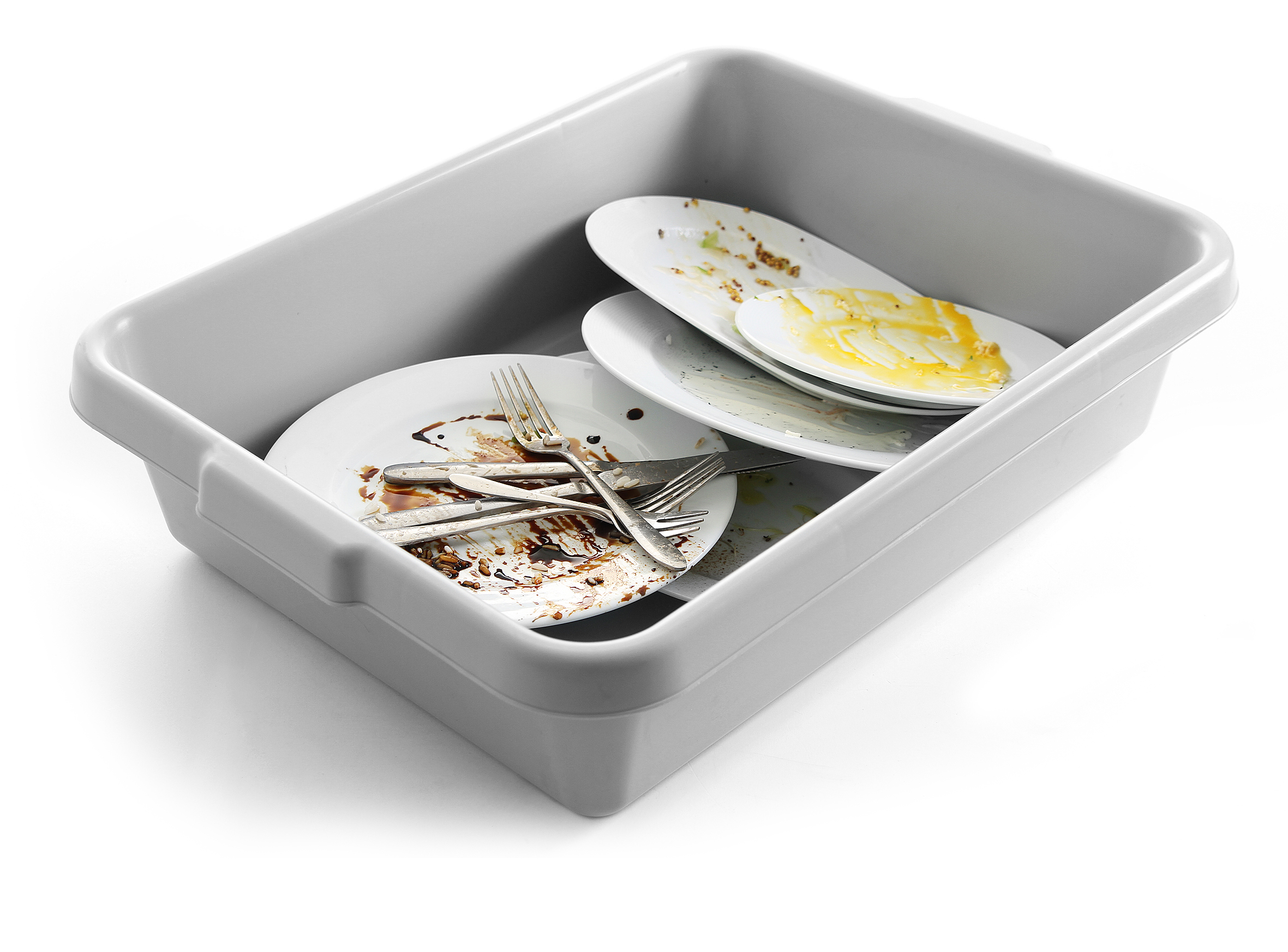 Abräumbehälter mit Griffen, grau