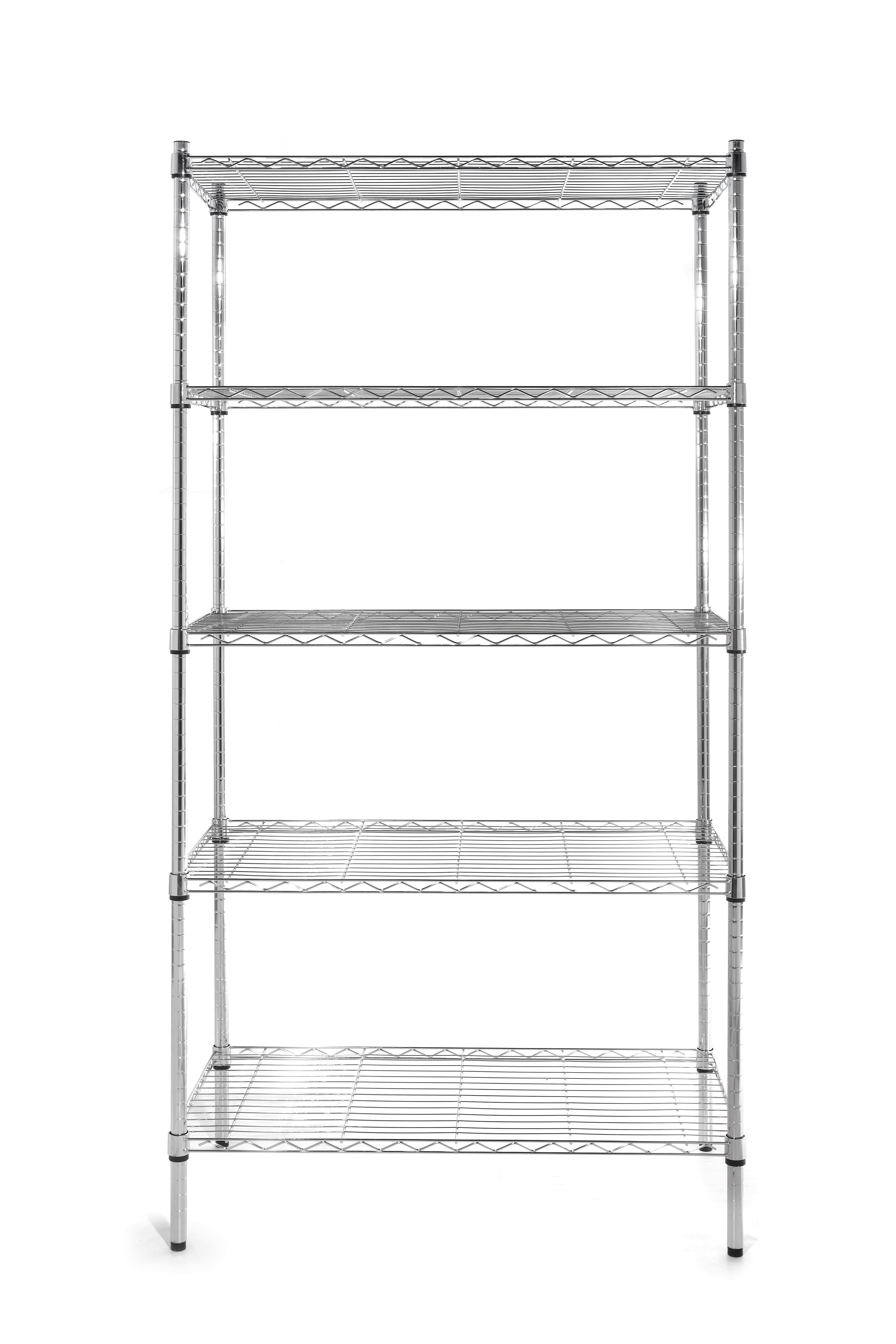 Lagerregal mit 5 Regalen, verchromt