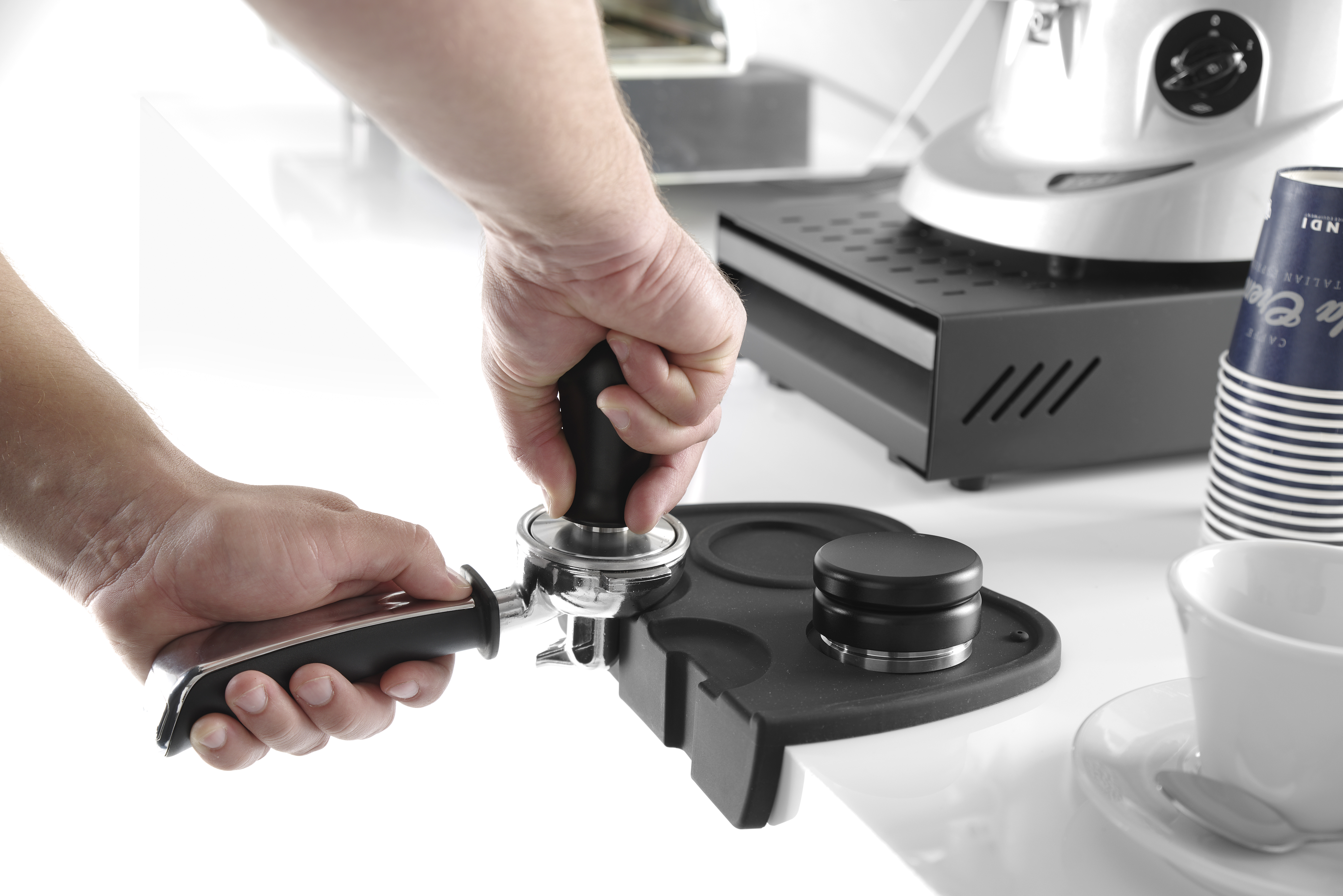 Kaffee Tamper, mit Feder