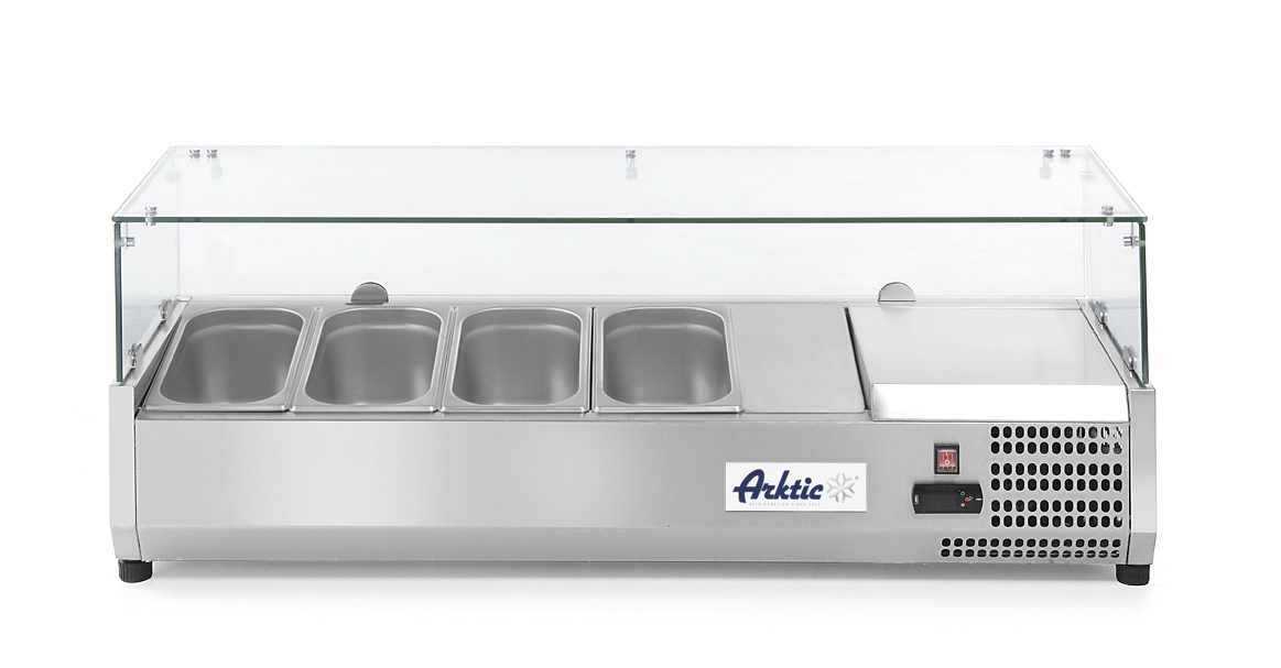 Aufsatzkühlvitrinen Gastronorm, 4xGN 1/3, -2°/8°C 