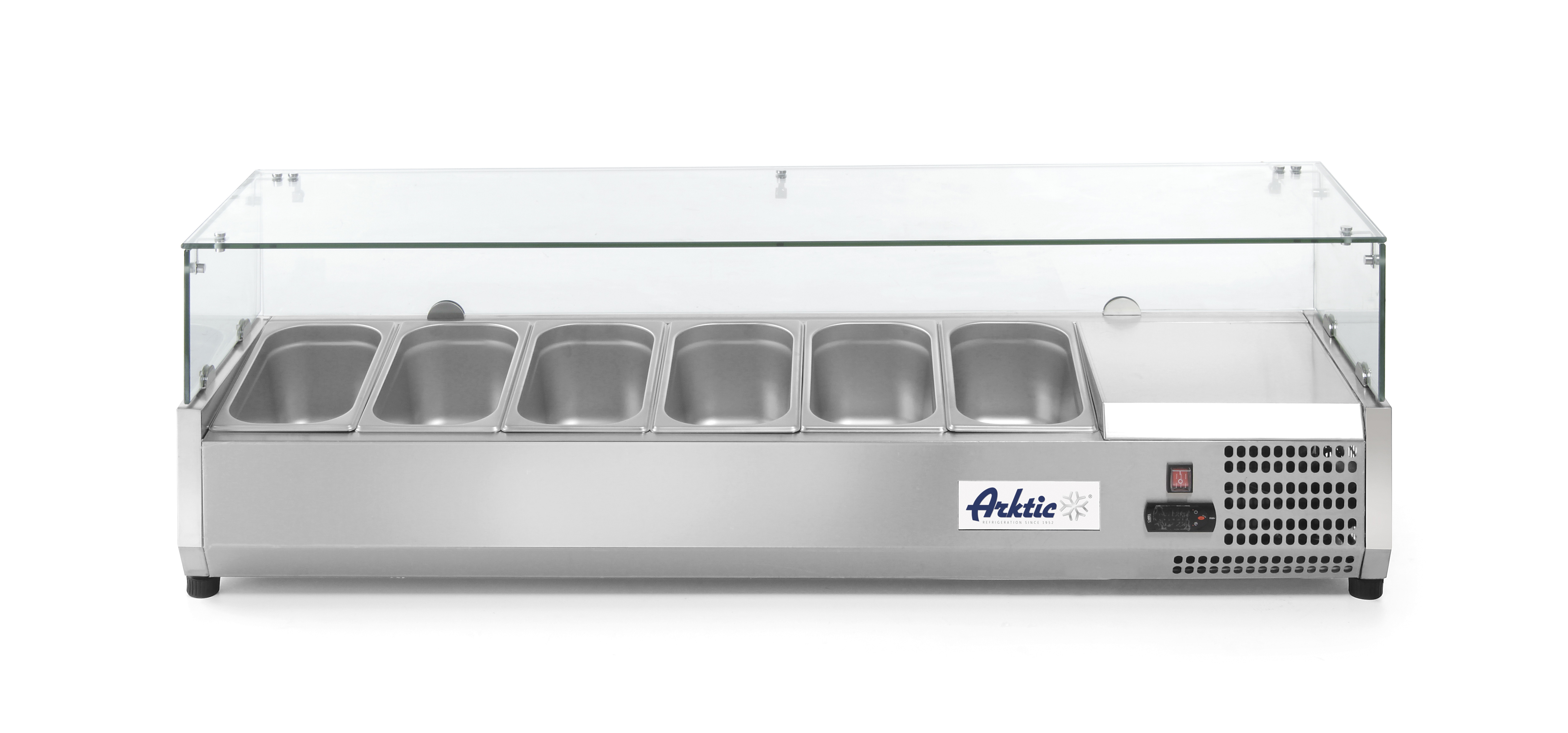 Aufsatzkühlvitrinen Gastronorm, 6xGN 1/3, -2°/8°C 