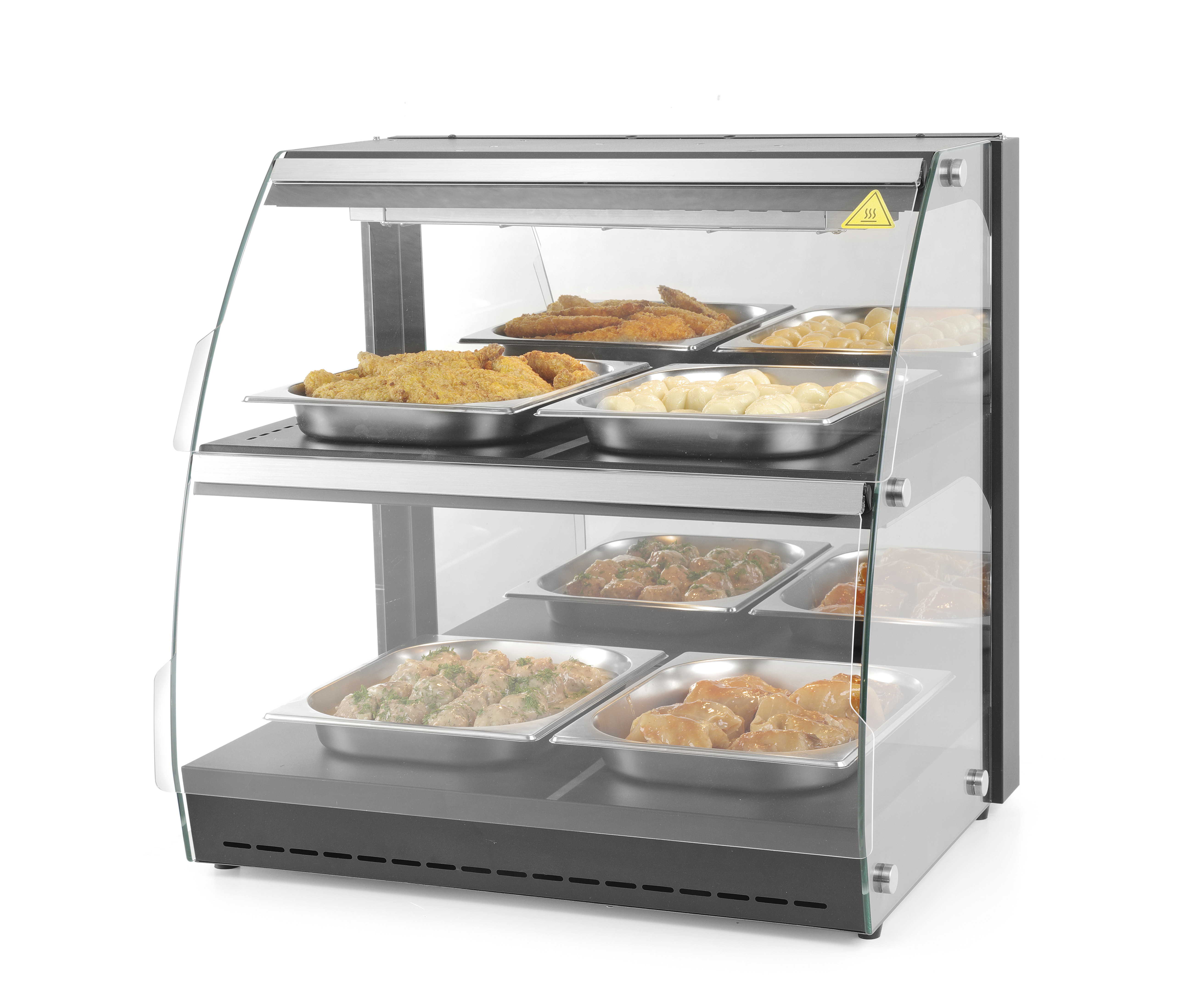 Warmhaltevitrine, mit Quartzheizung, 2 Auslagen 