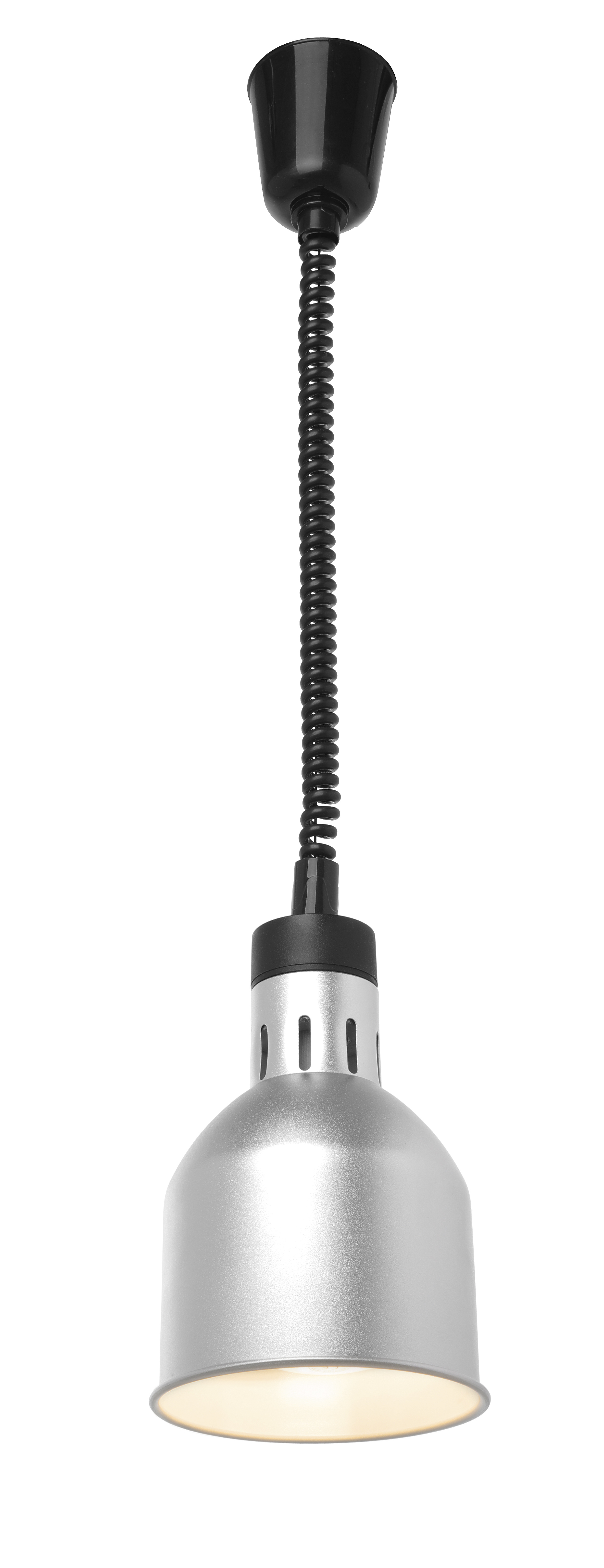 Wärmelampe Zylinder, höhenverstellbar, silber