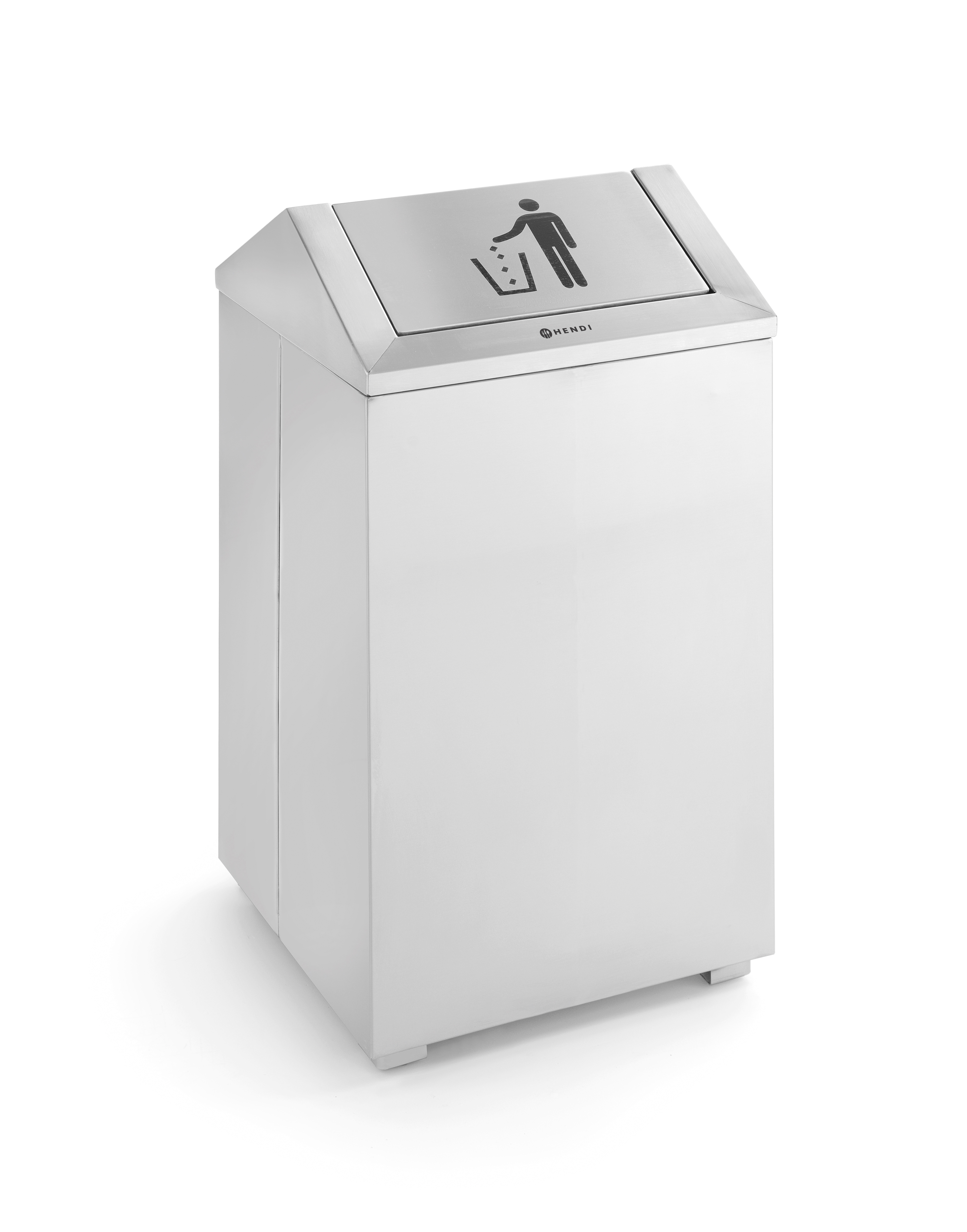 Abfalleimer, 43lt, Edelstahl, mit Schwingdeckel !NSV!