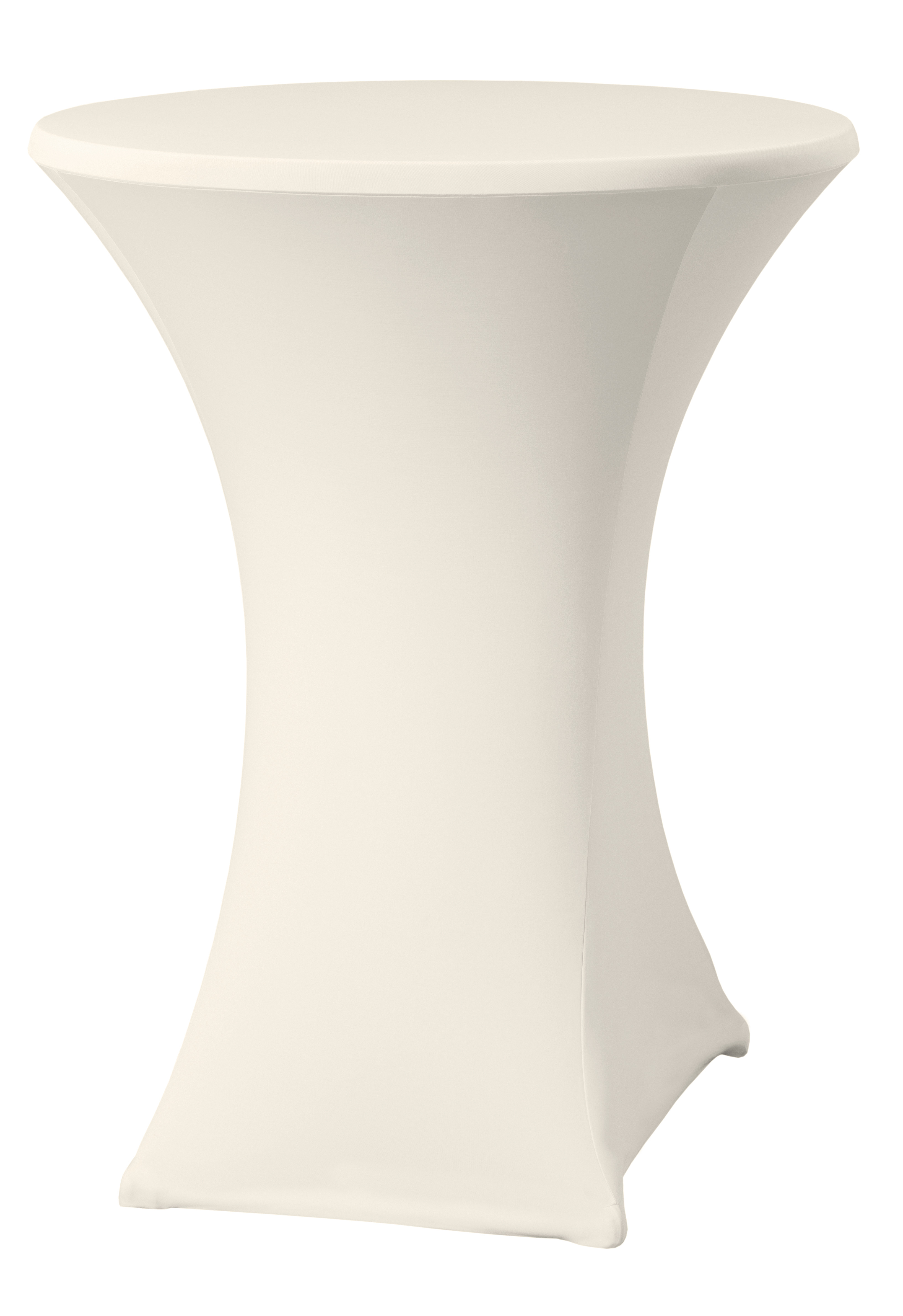 Stehtischhusse, creme, bügelfrei, ø700-850xH1150mm