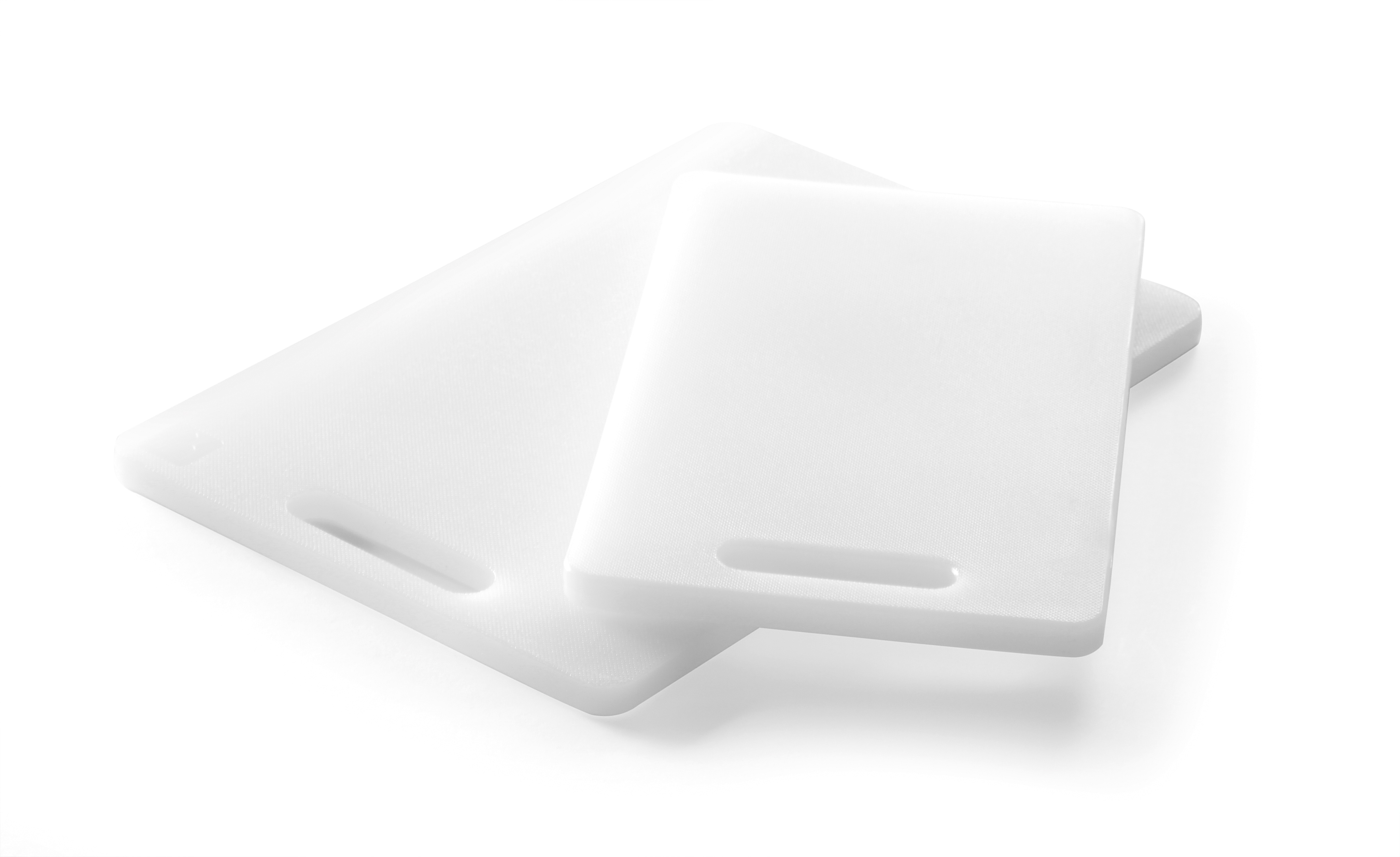 Schneidbrett mit Griff, weiss, HENDI