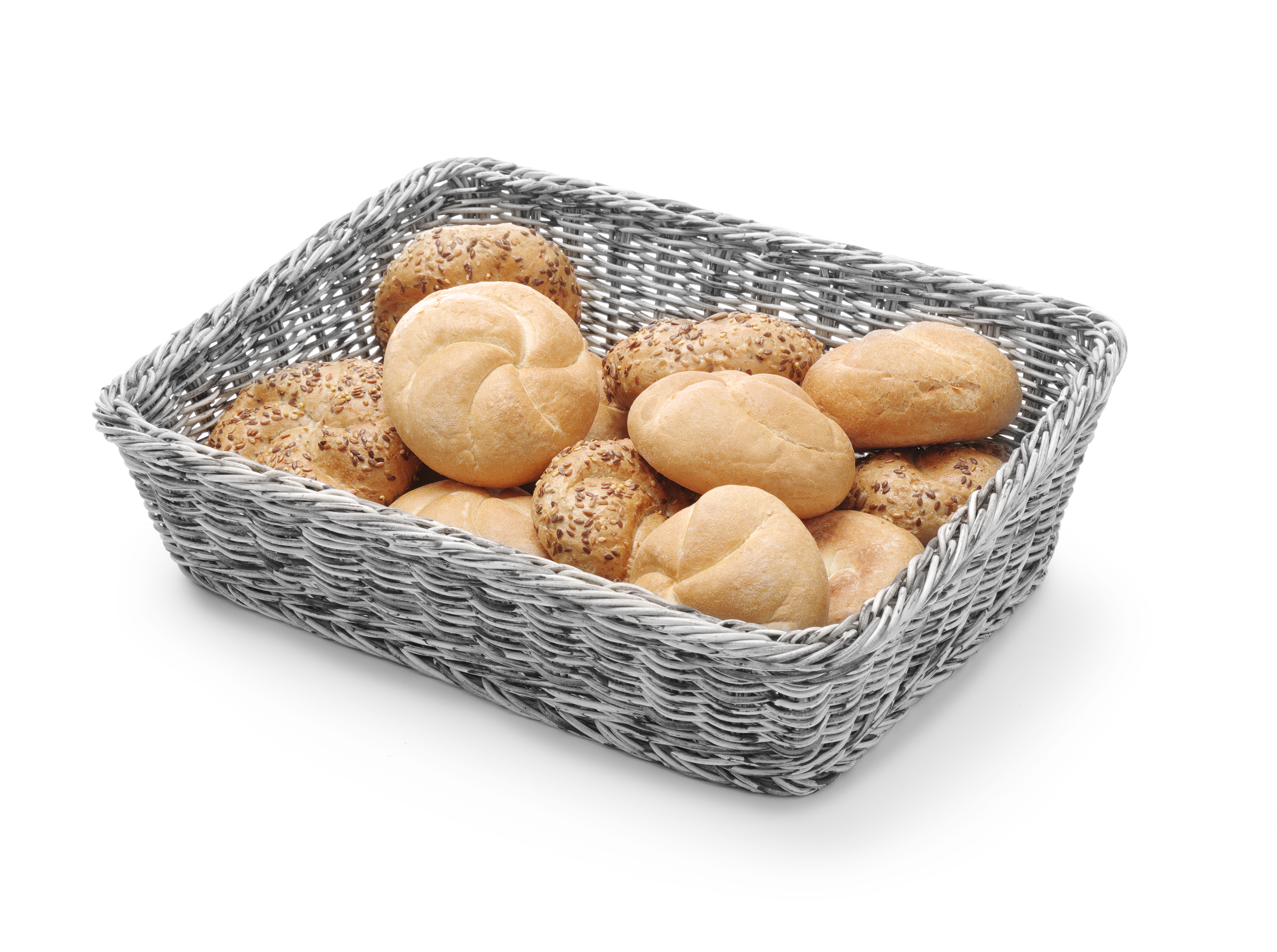 Brotkorb, abgeschrägt, grau, 400x300xH120mm, HENDI