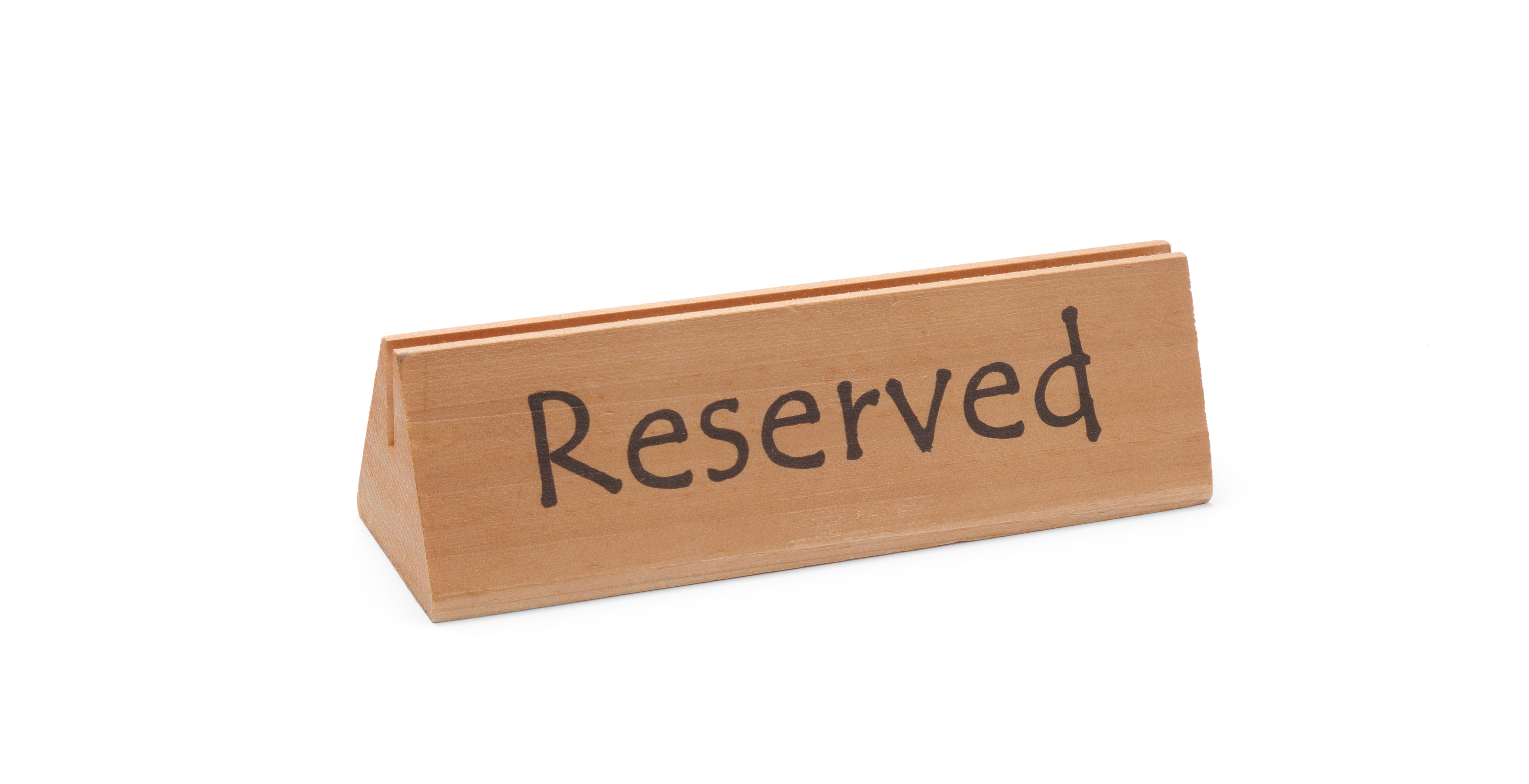 Tischschild aus Holz, "Reserved", HENDI
