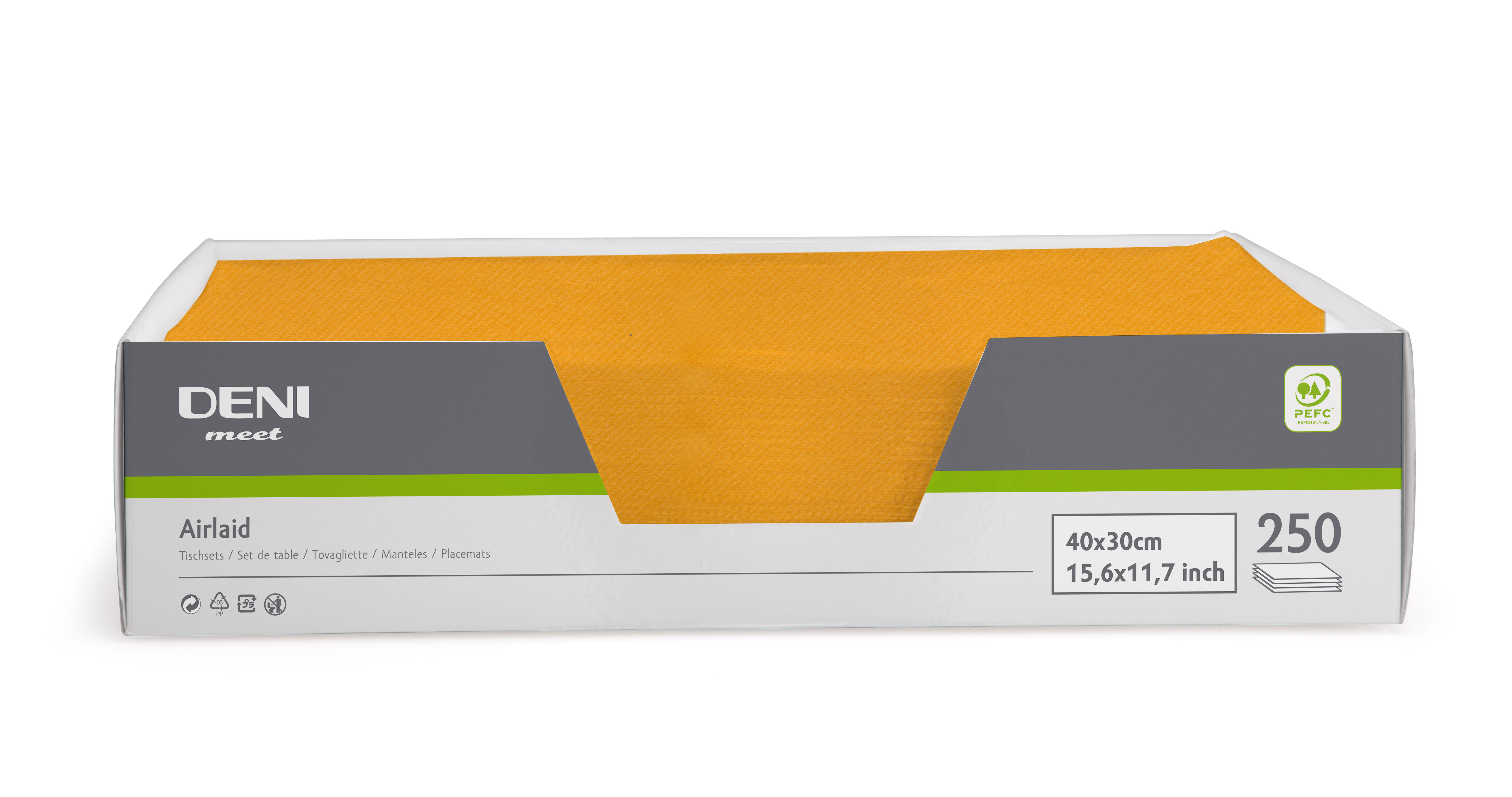 Tischset Airlaid, 30x40cm, orange