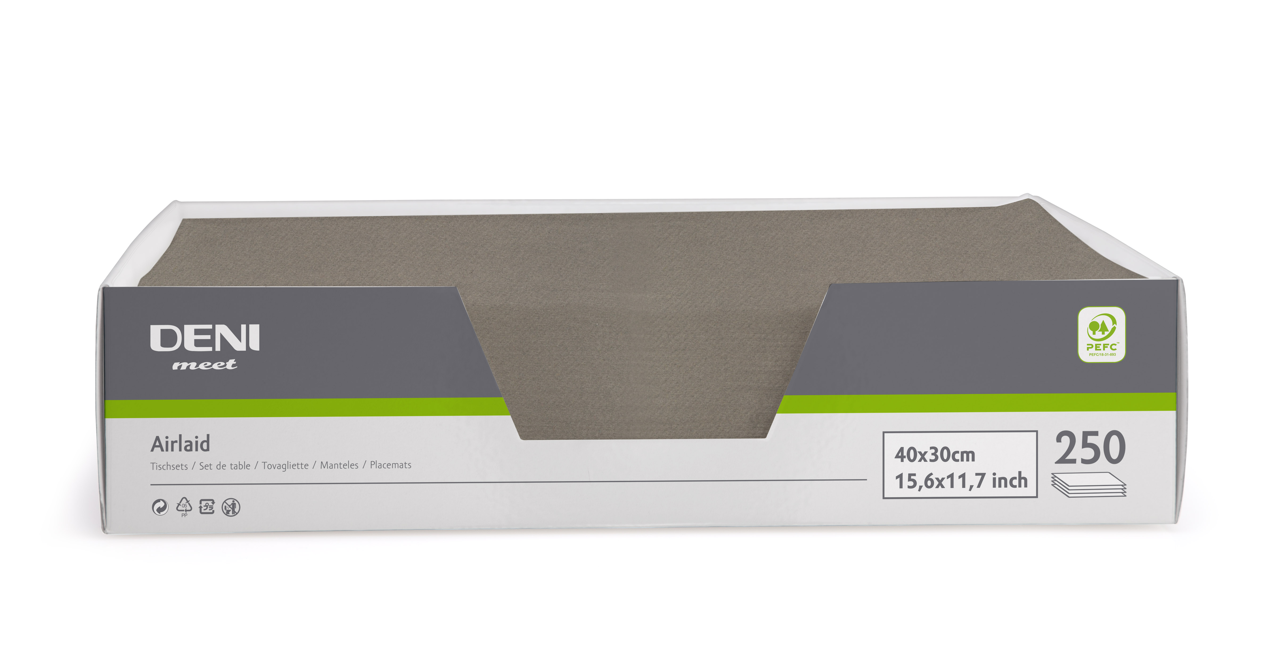 Tischset Airlaid, 30x40cm, creta