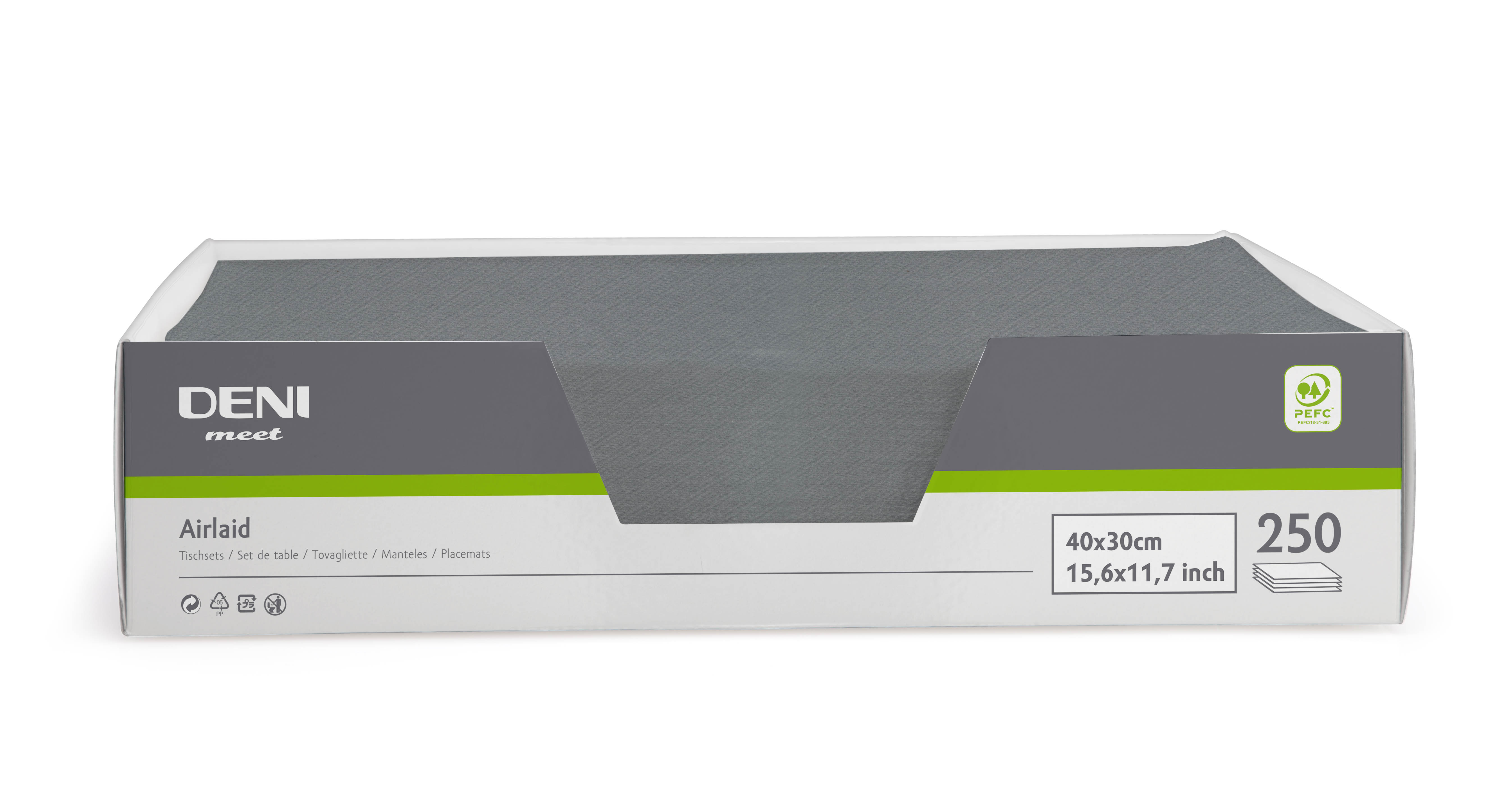 Tischset Airlaid, 30x40cm, grau