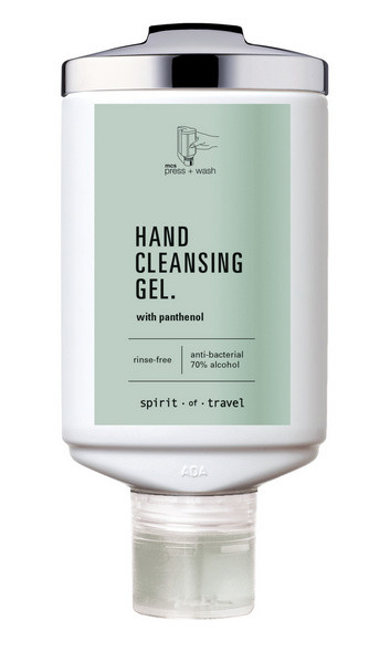 Handreinigungsgel, im Dosierflacon, press&amp;wash, 330ml, SPIRIT OF TRAVEL