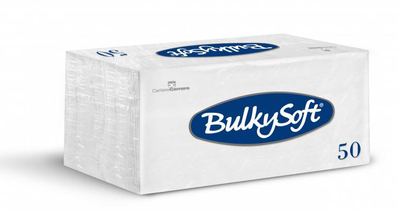 Servietten Lunch BulkySoft, 1/8-Falz, 2-lg, weiss