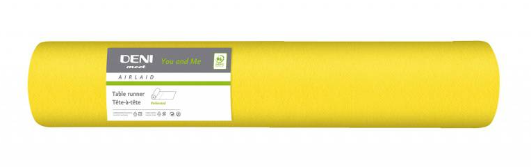 Tischläufer Airlaid you &amp; me, 120x40cm, gelb