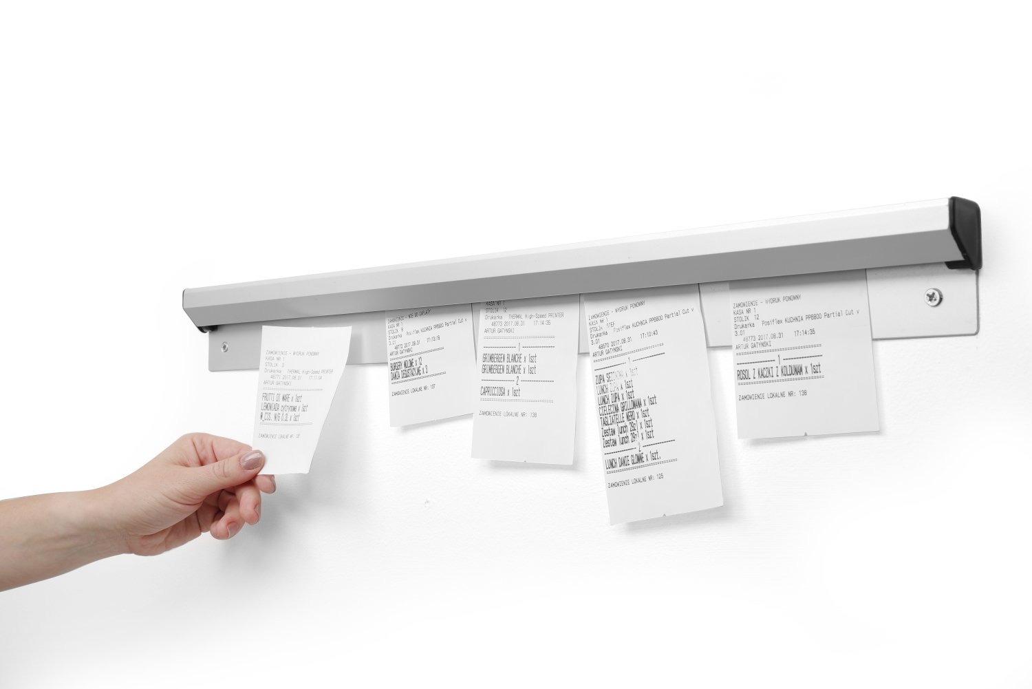 Bonschiene, 1015mm, satiniertes Aluminium, HENDI