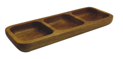 Aperos Schale 3-teilig Akazie, 225x10xH2.5mm