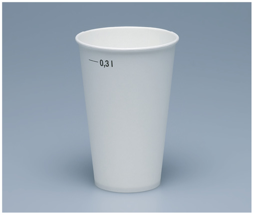 Trinkbecher 3dl, Karton weiss, PE-beschichtet, ø80mm