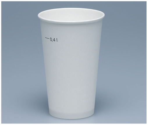 Trinkbecher 4dl, Karton weiss, PE-beschichtet, ø90mm