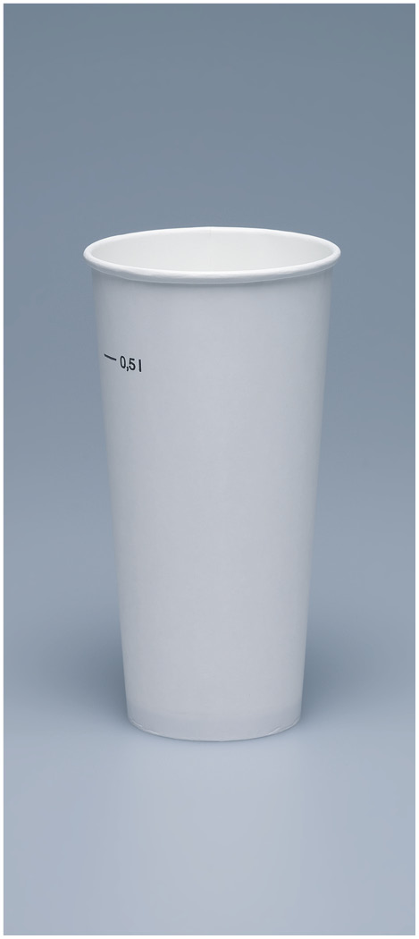 Trinkbecher 5dl, Karton weiss, PE-beschichtet, ø90mm