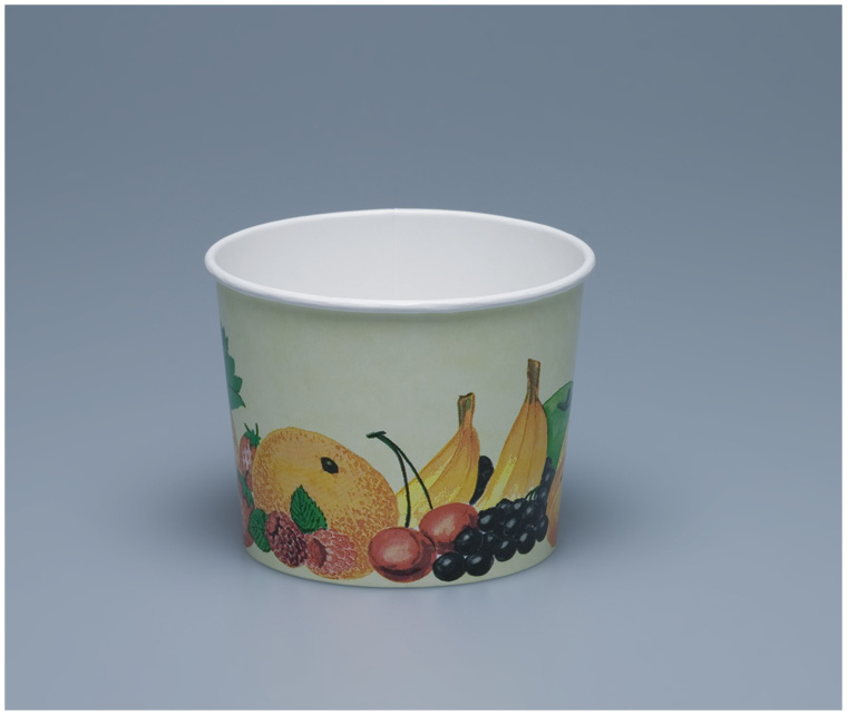 Glacebecher 500ml, ø105mm, Karton, weiss mit Druck !NSV!