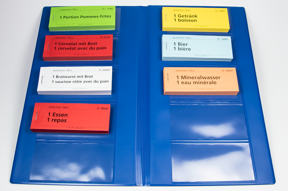 Mappe für Gutscheinbon Blöcke, Format 16x30cm