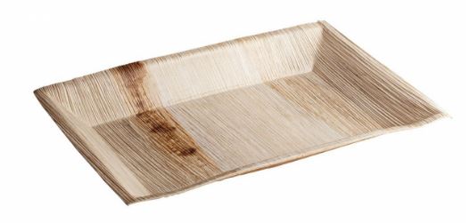 Palmblatt Teller rechteckig / Cuadra 25x16x2.5cm