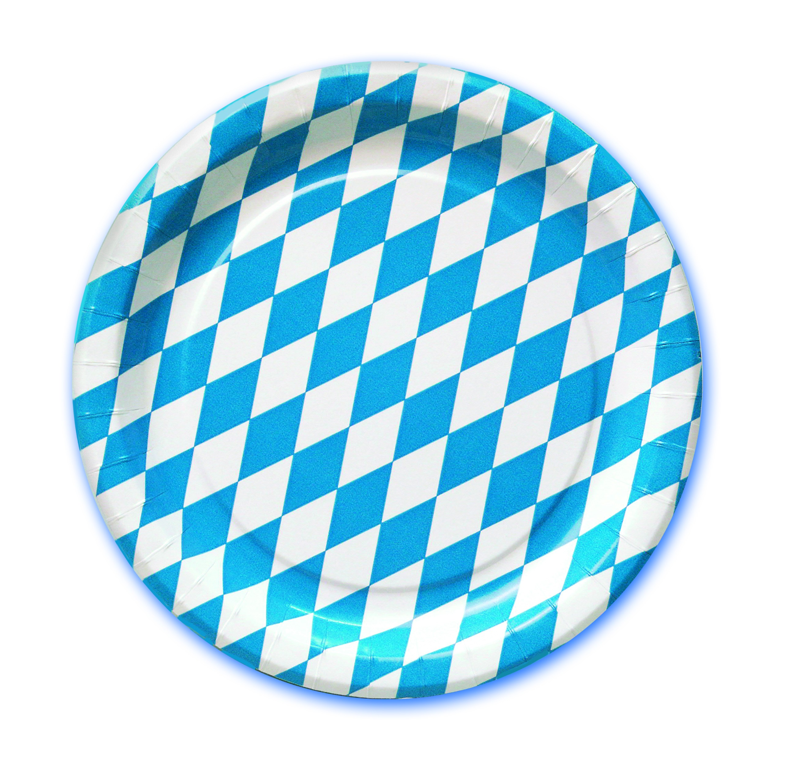 Teller Bavaria ø23cm, weiss/blau