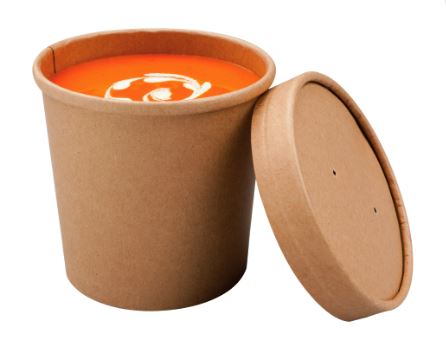 Suppenbecher ohne Deckel 450ml, Kraftpapier braun