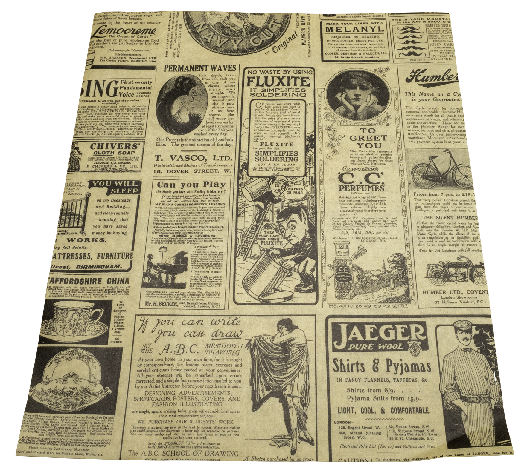 Wickel-, Einschlagpapier fettdicht 340x280mm Kraft braun "Times"