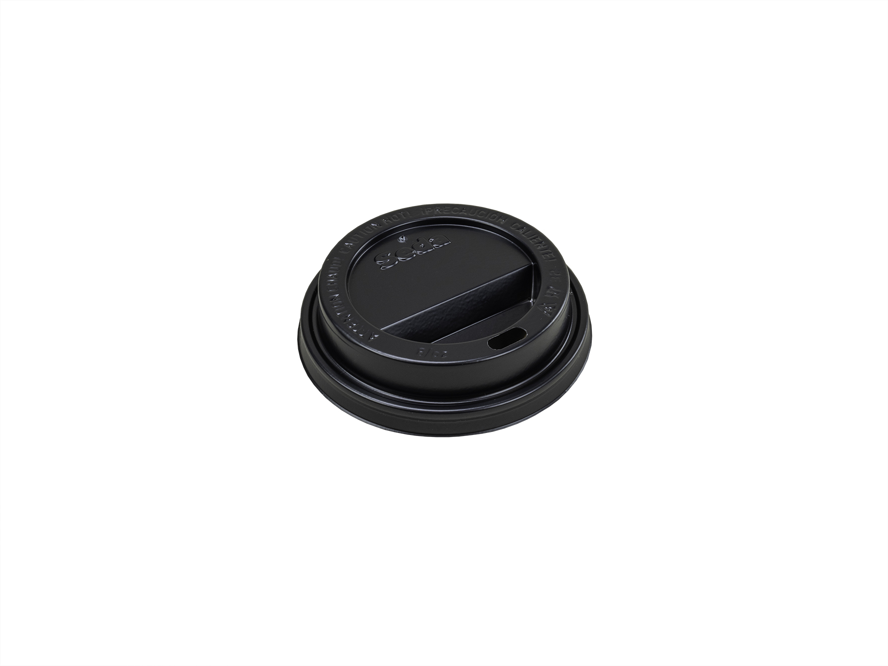 Deckel Coffee-to-Go mit Trinkloch schwarz PS, ø80mm
