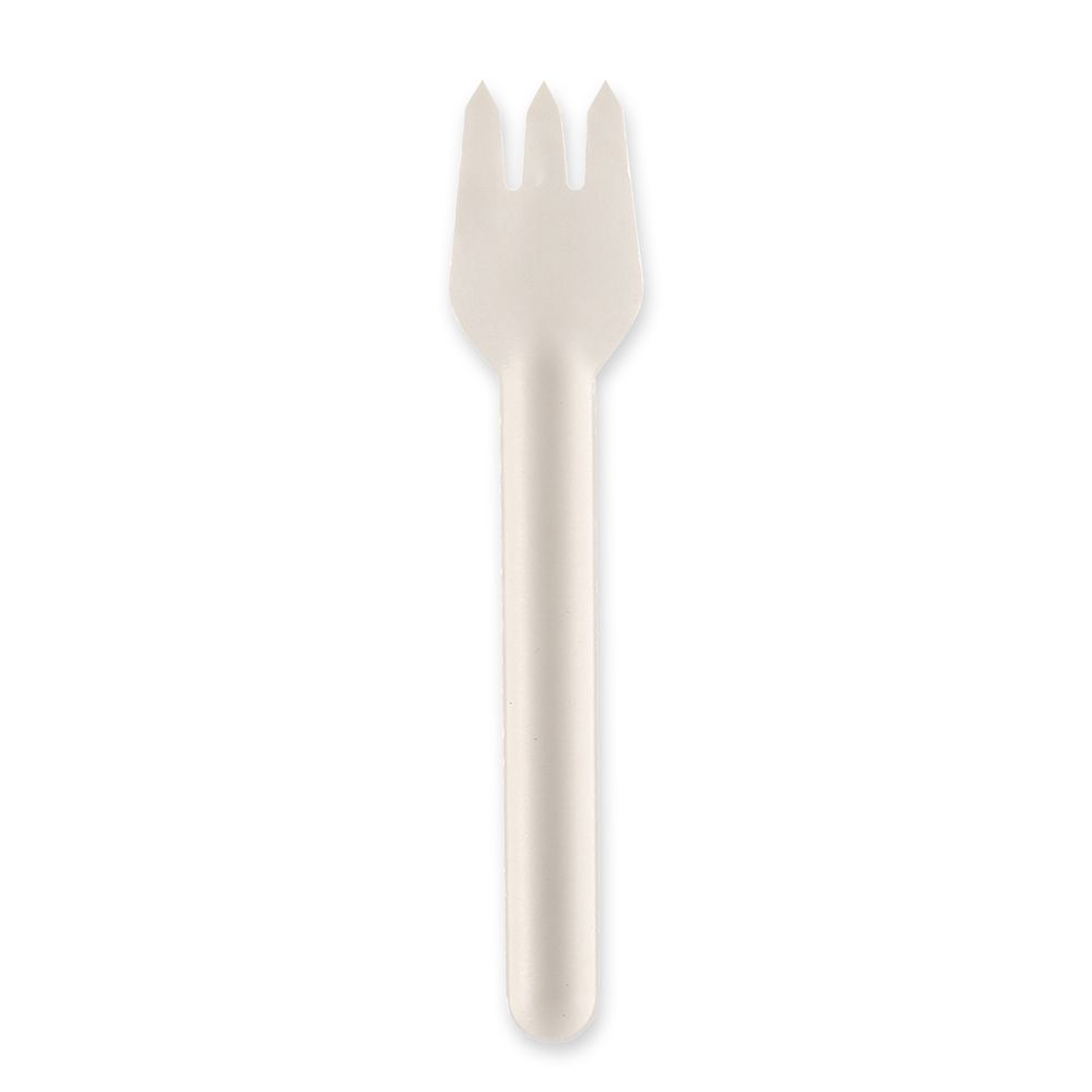 Bio Gabel aus Zuckerrohr 155mm, weiss