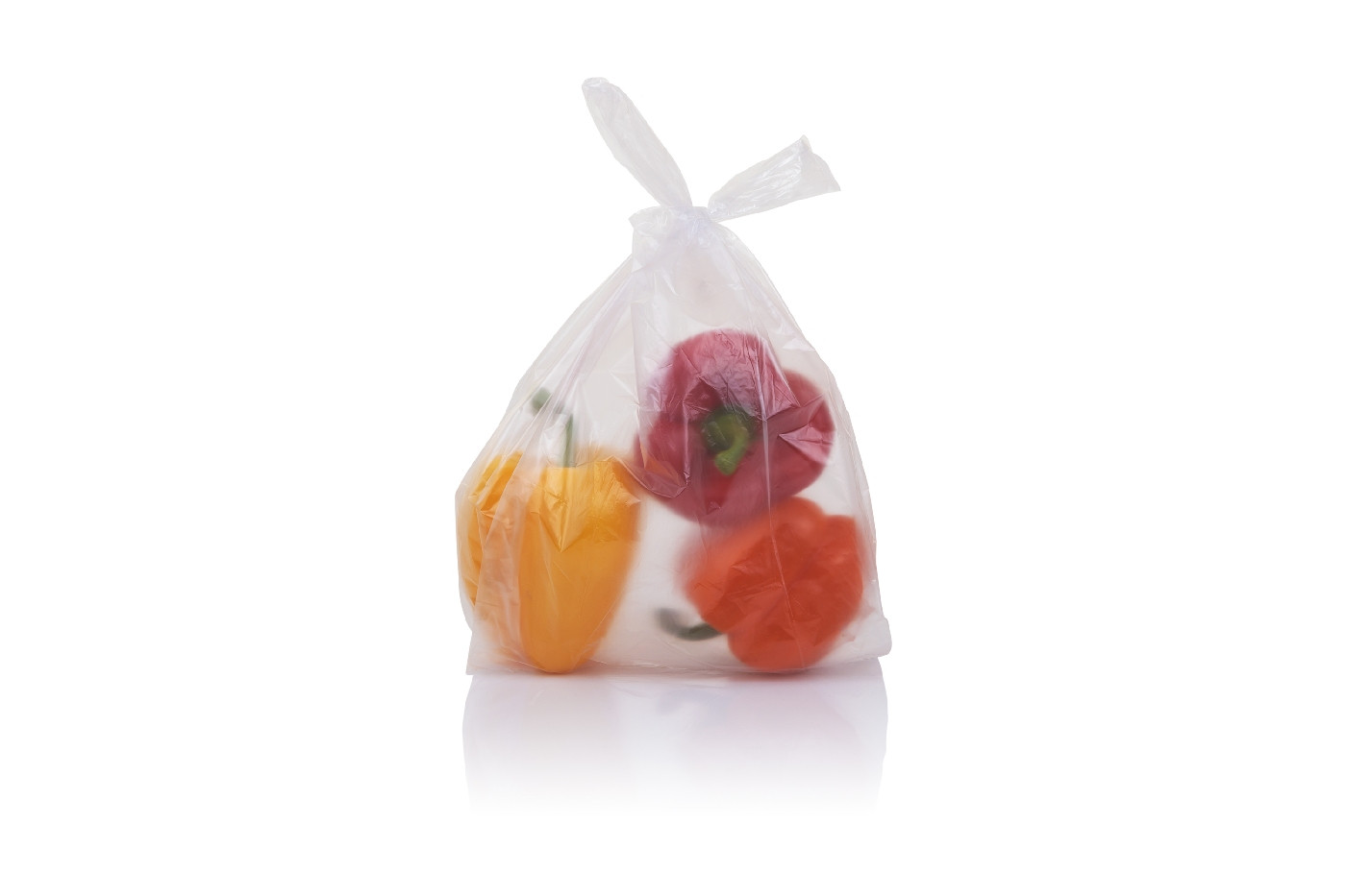 Knotenbeutel gerollt, HDPE, transparent